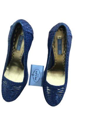blaue prada high heels